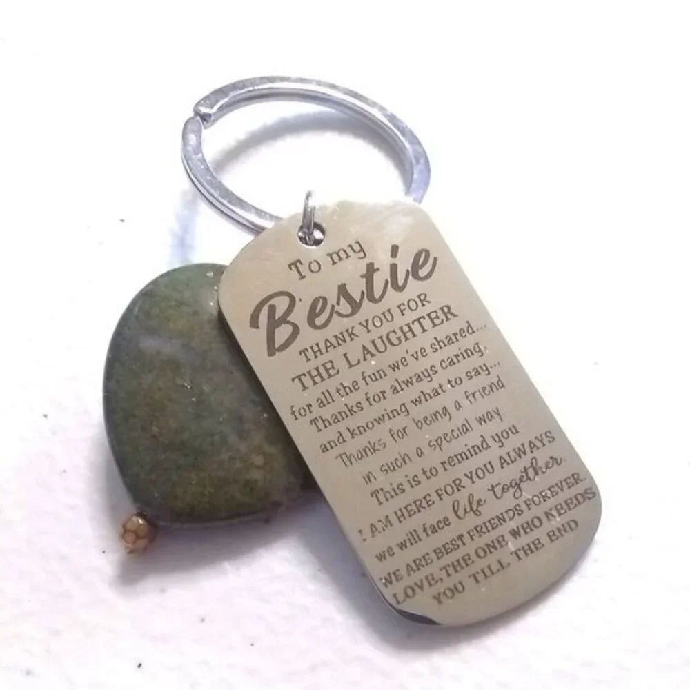 Handmade! Bestie Best Friend Heart Key Chain - Thoughtful Gift for your Bestie!